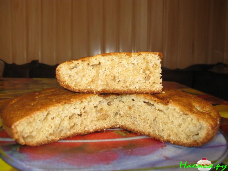 Манник с яблоком и корицей + шоколадная глазурь