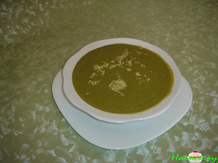 Суп-крем из шпината с зеленой фасолью