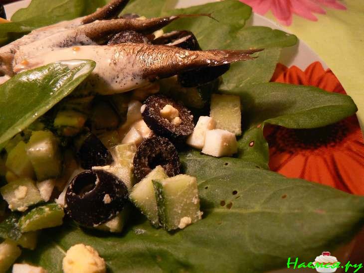 Салат "Рыбка в постельке" Салат "Рыбка в постельке"