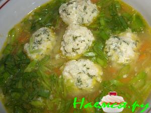 Суп с рыбными галками Суп с рыбными галками