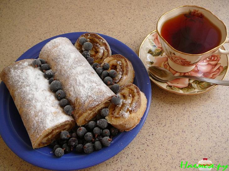 Бисквитный рулет на молоке