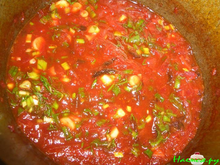 Густой вегетарианский борщ с черносливом