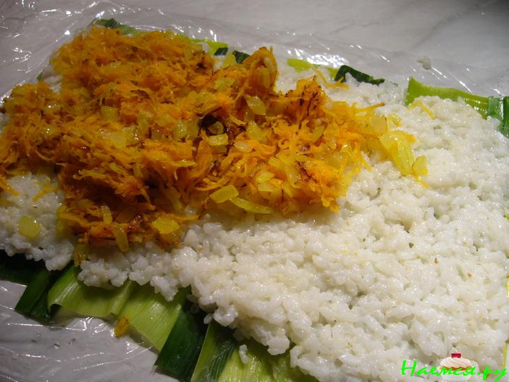 Роллы из лука порея