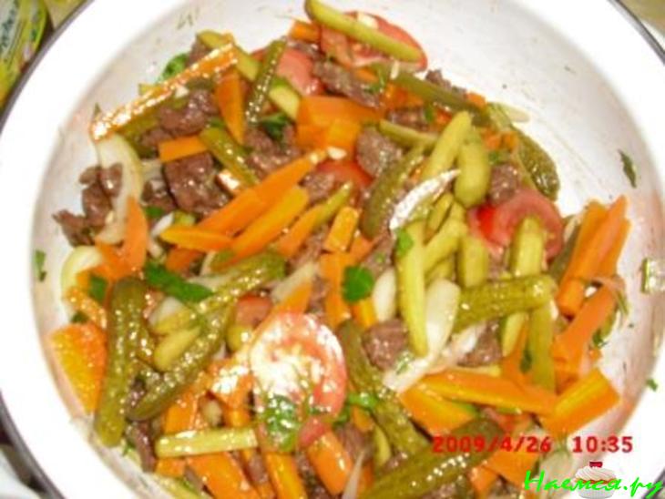 Салат "Любимый" с мясом