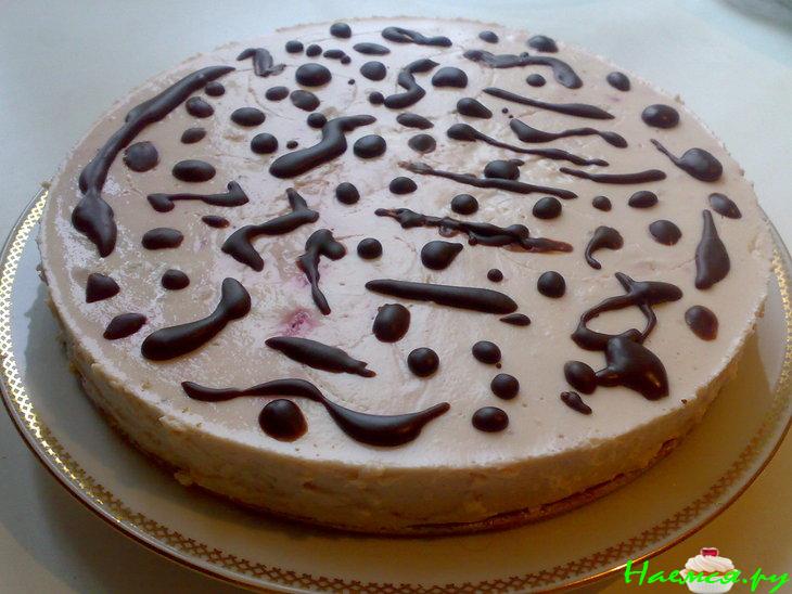 Творожный торт с коньяком