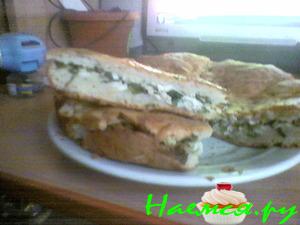 Пирог с зелёным луком и яйцами Пирог с зелёным луком и яйцами