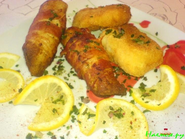 Пангасиус в "шубке" с соусом шафран (2 варианта)