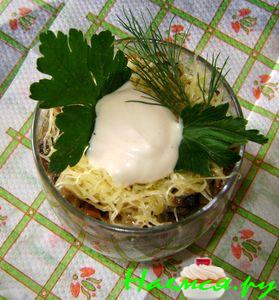Салат-коктейль грибной