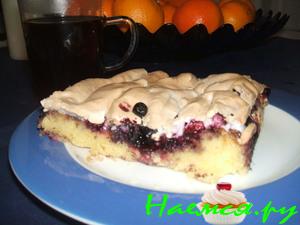 Пирог яблочно-черничный