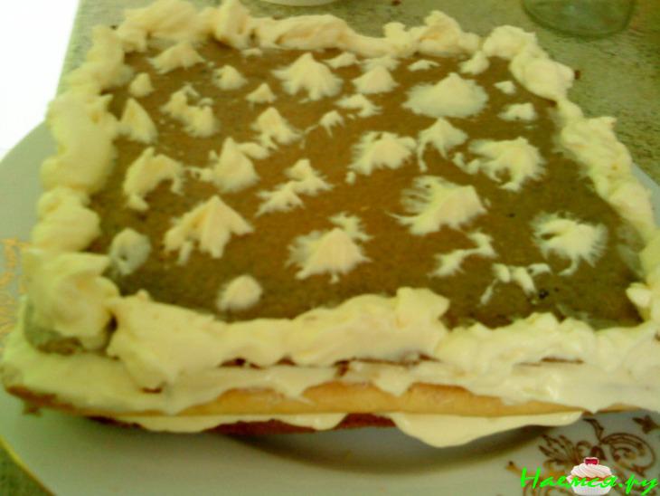 Торт черничный с ванильным кремом