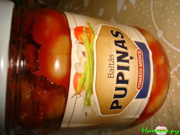 Салат с ветчиной и фасолью