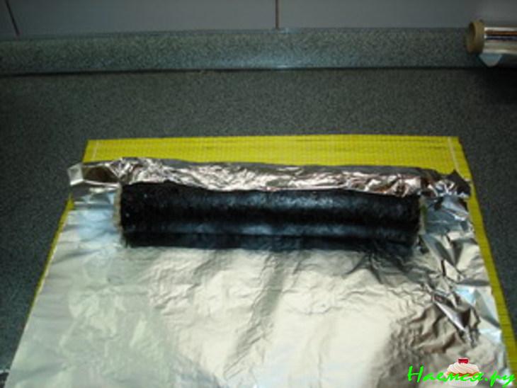 Рулет из Морского языка (Камбалы) с лососем