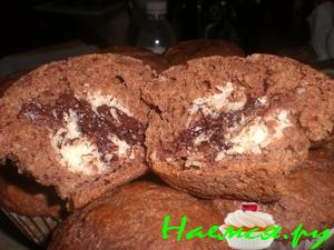 Шоколадно-кокосовые маффины 