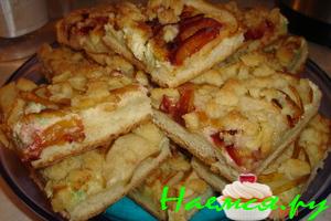 Сливово-грушевый пирог