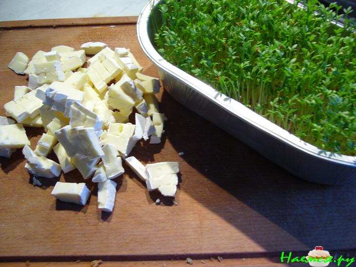 Сырный суп-пюре с крессом