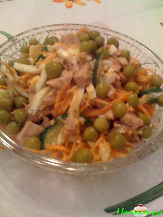 Салат из печени трески в масле