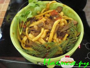 Сердечки с лапшой