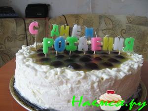 Торт творожно-иогуртовый с апельсиновым желе