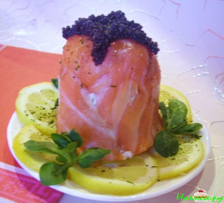 Закуска из лосося «Поцелуйчик-колокольчик»