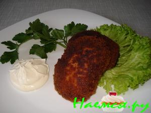Котлеты из варёной колбасы