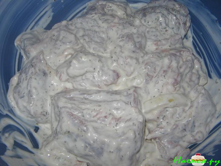 Маринованные рёбрышки запеченные с картошкой