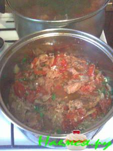 Говядина с томатами