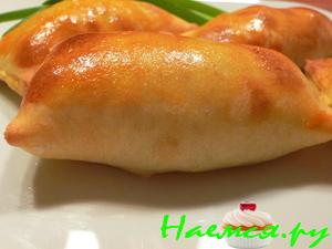 Пирожки запеченные из творожного теста с шампиньонами