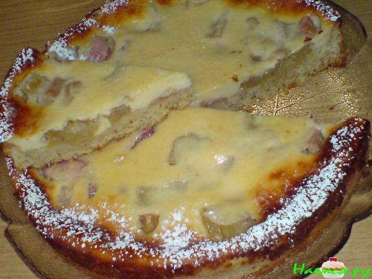 Творожно-ревеневый пирог