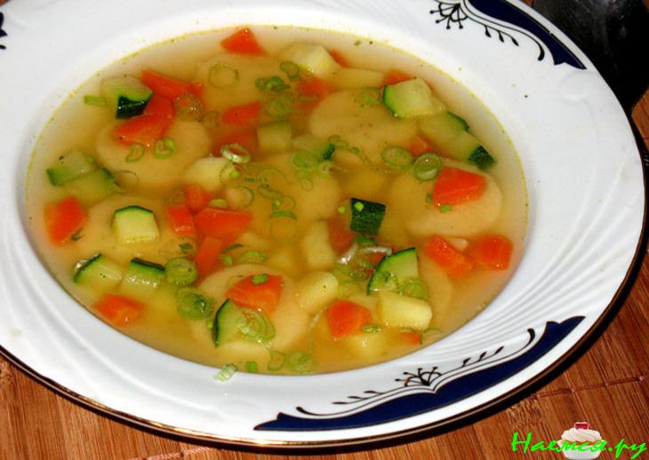 Лёгкий суп с манными таллерами