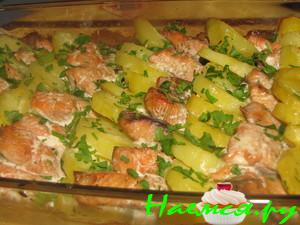 Горбуша с картошкой