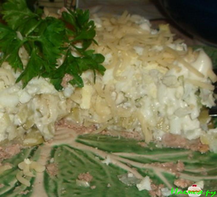 Салат слоеный "Пирамида"