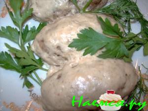 Куриные колбаски с орехами Куриные колбаски с орехами