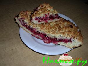 Песочный пирог с брусникой Песочный пирог с брусникой