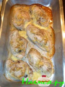 Куриные грудки фаршированные, запеченные