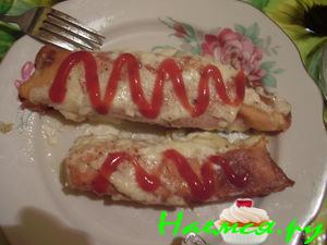 Рулетики из куриное филе с яичным блином