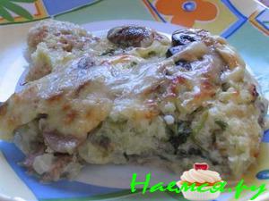 Рыба в сливках с шампиньонами