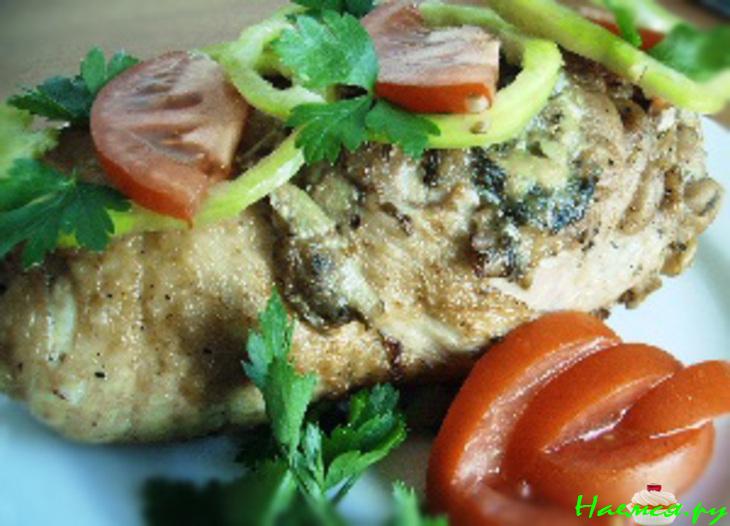 Рулет куриный с баклажаном