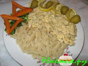 Окунь в татарском соусе