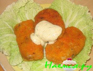 Картофельные котлеты с солеными грибами