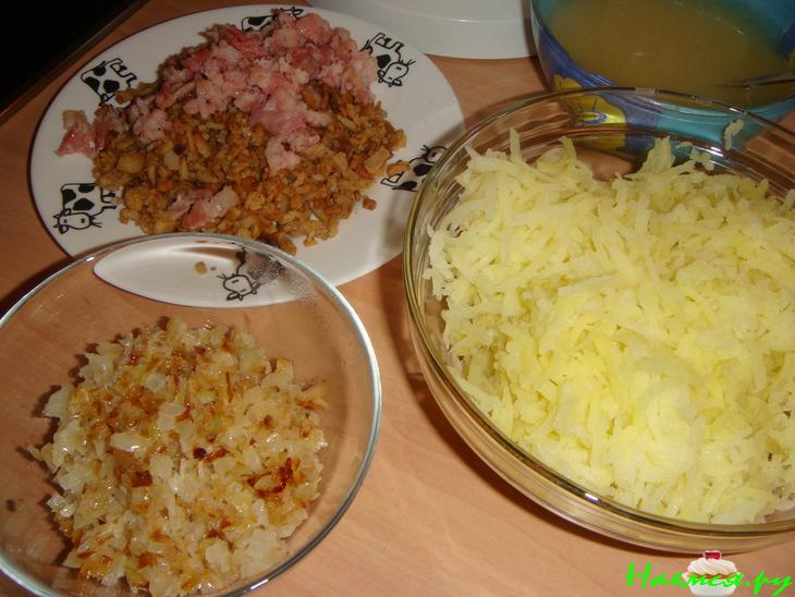 Поленница с картошкой и шкварками