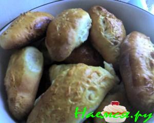 Печеные пирожки с двумя начинками Печеные пирожки с двумя начинками