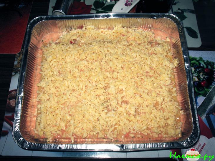 Лазанья овощная с грибами