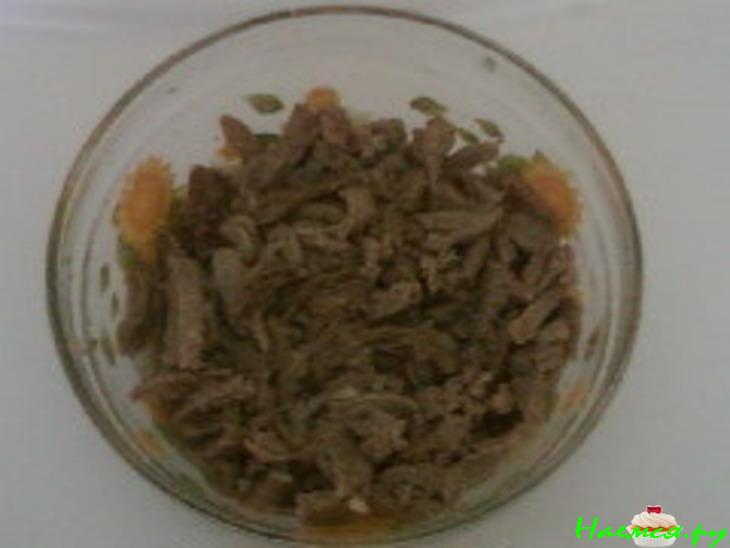 Корейская морковка с мясом Корейская морковка с мясом