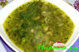 Суп гороховый с кальмарами