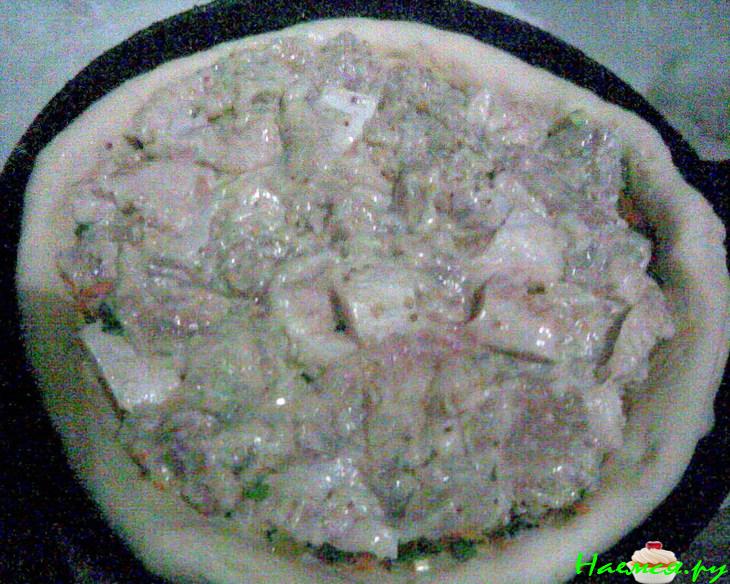 Открытый рыбный пирог (постный)