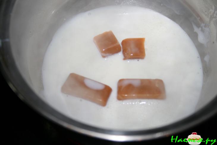 Бисквитный мокрый пирог, с конфетно-сливочным вкусом