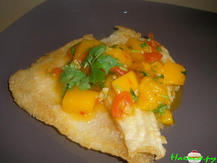 Рыба с манговым чатни Рыба с манговым чатни
