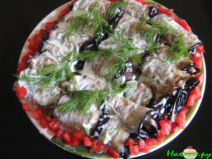 Баклажаны под вкусным соусом Баклажаны под вкусным соусом