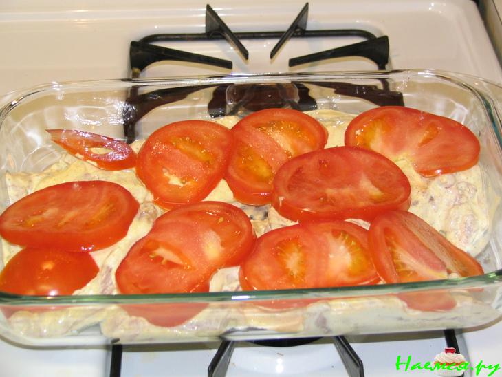 Курочка с овощами в сметане с сухариками