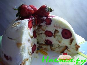 Торт-десерт "Клубнично-освежающий"